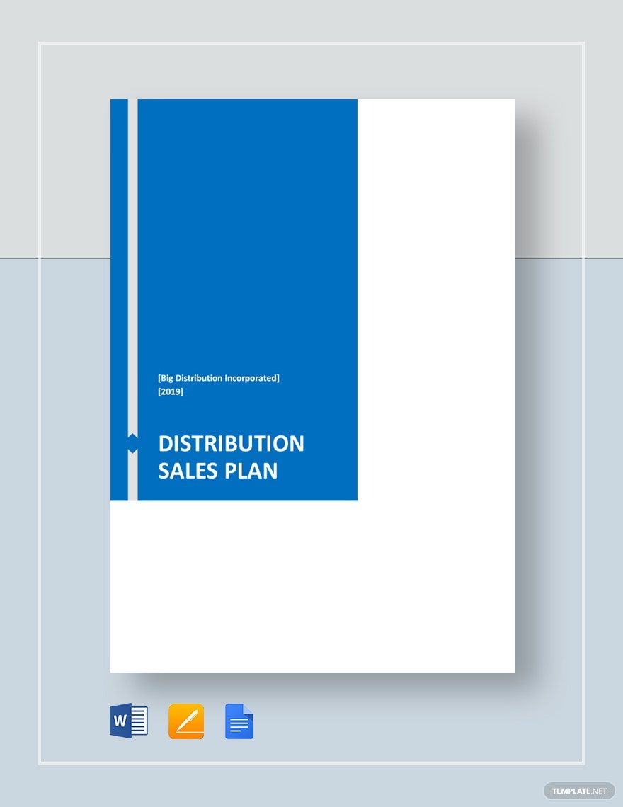 Distribution Sales Plan Template in Word, Google Docs, Apple Pages
