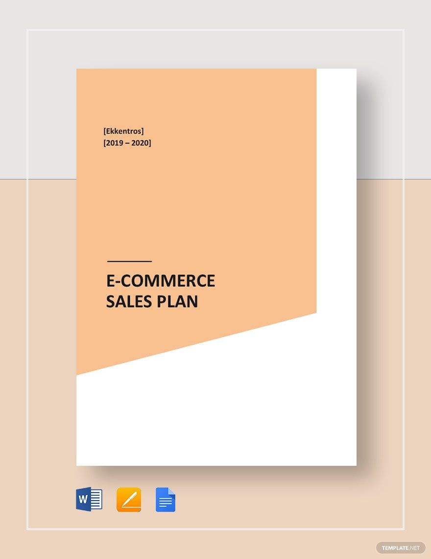 E-Commerce Sales Plan Template