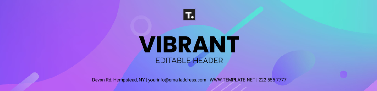 Vibrant Editable Header