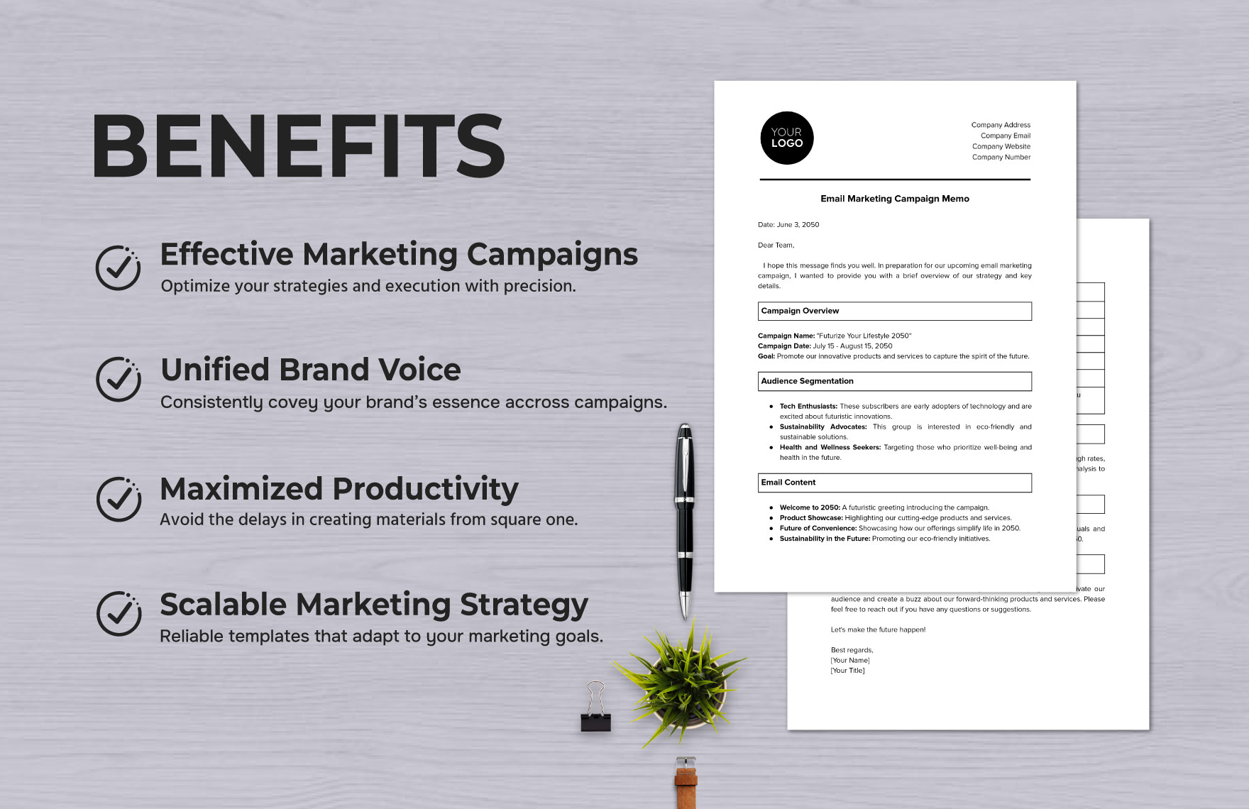 Email Marketing Campaign Memo Template