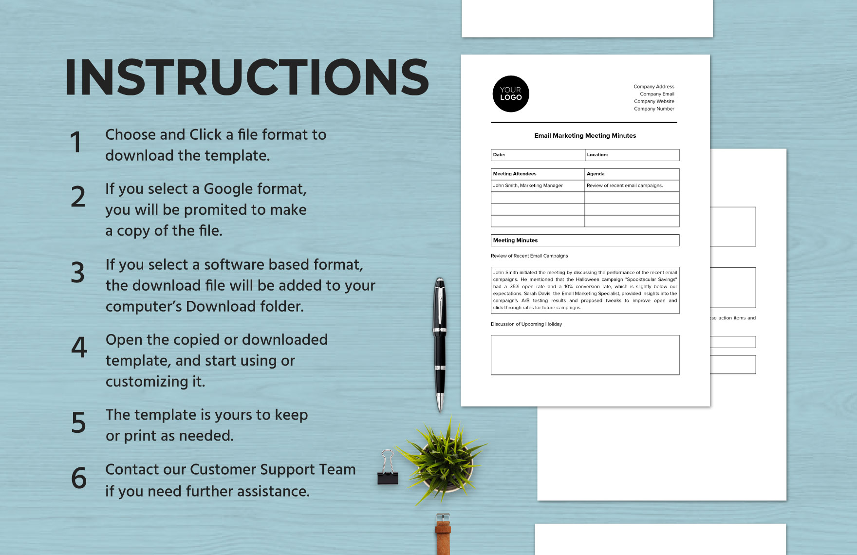 Email Marketing Meeting Minutes Template