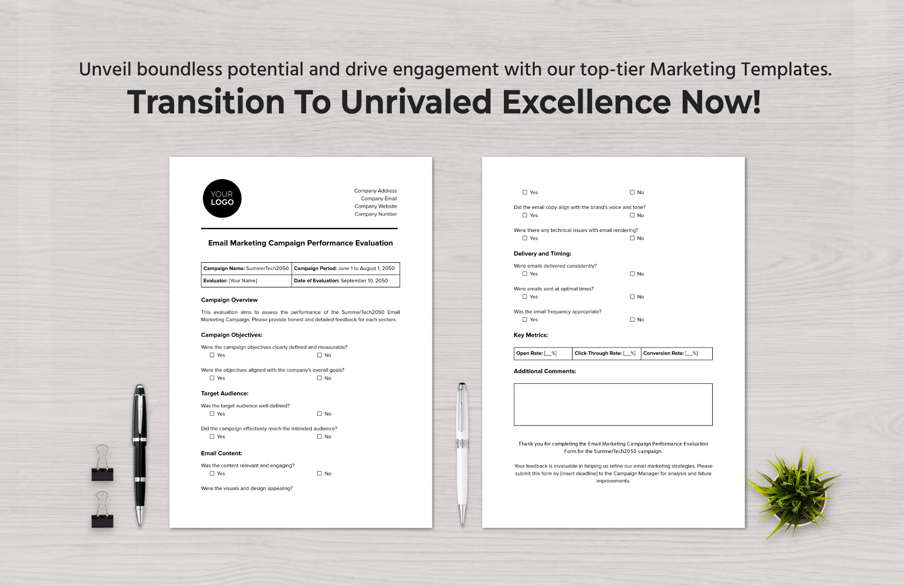 Email Marketing Campaign Performance Evaluation Template
