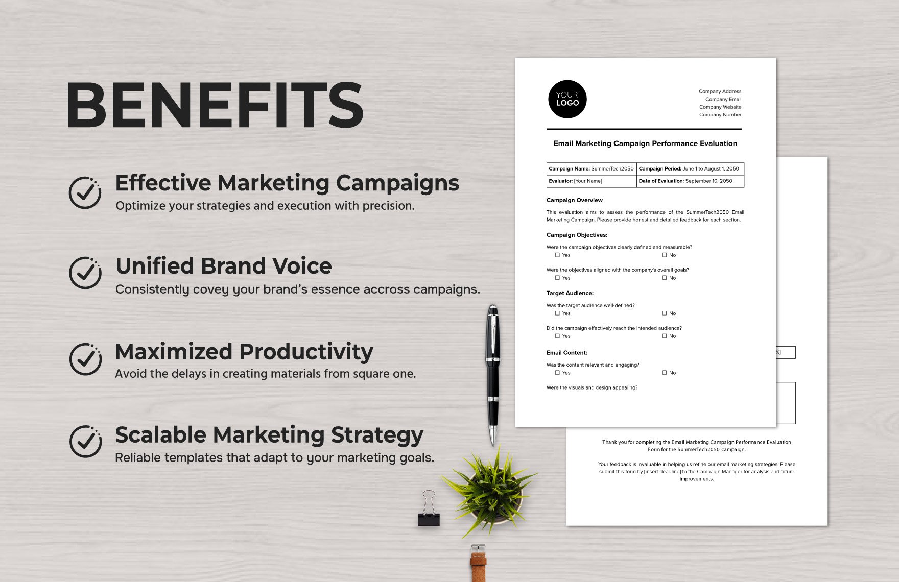 Email Marketing Campaign Performance Evaluation Template
