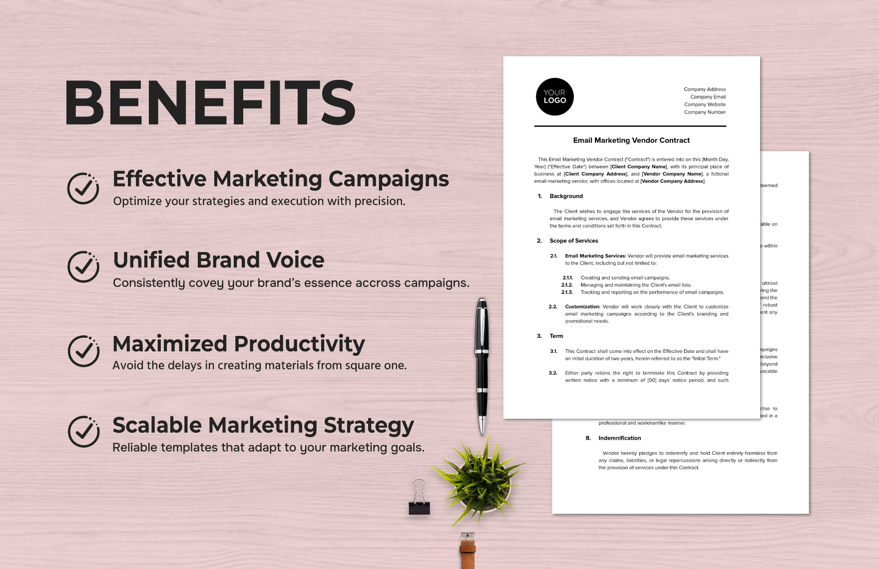 Email Marketing Vendor Contract Template