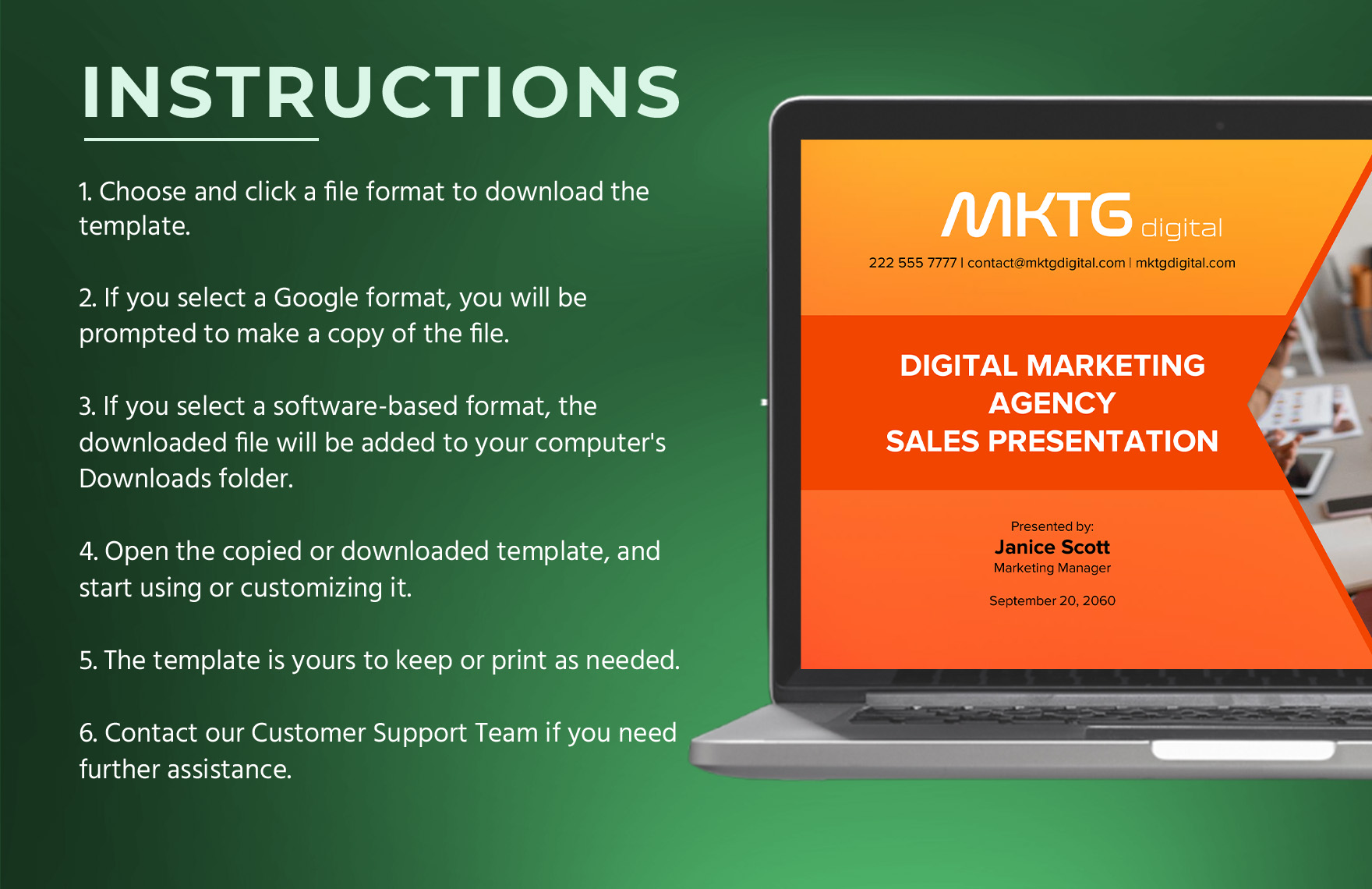 Digital Marketing Agency Sales Presentation Template