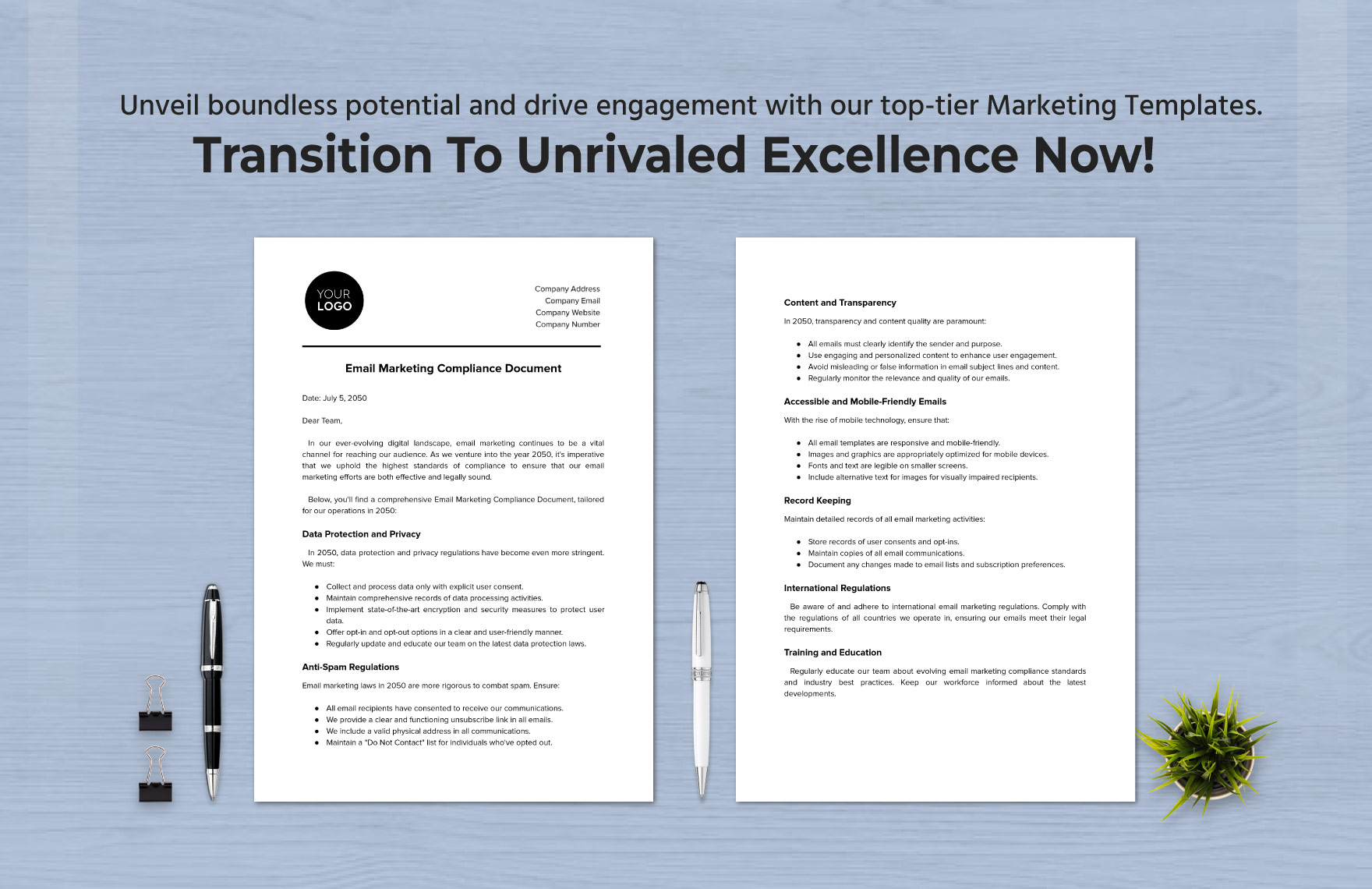 Email Marketing Compliance Document Template
