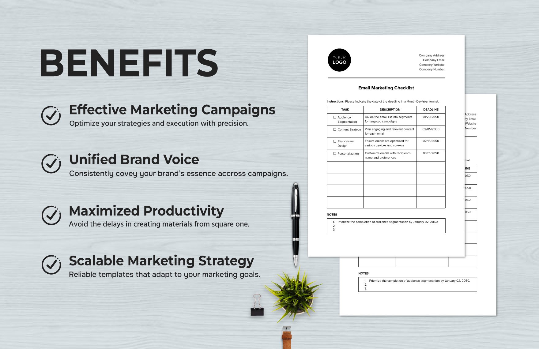 Email Marketing Checklist Template