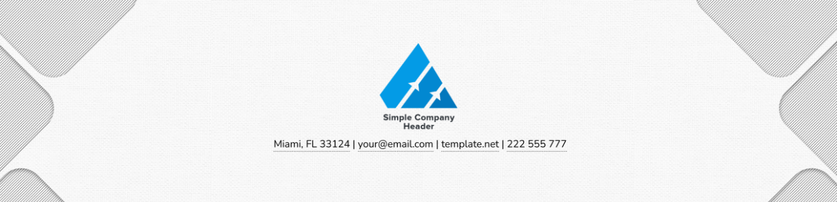 Free Simple Company Header Template