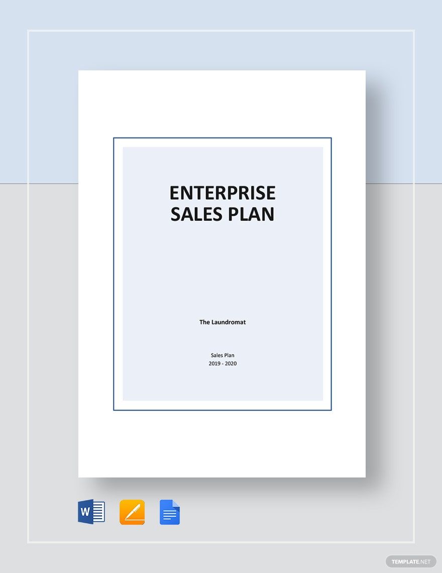 Enterprise Sales Plan Template