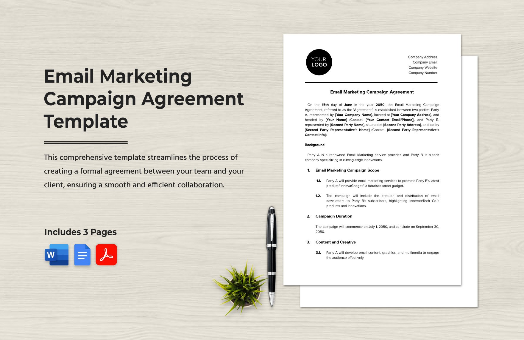 Email Marketing Campaign Agreement Template