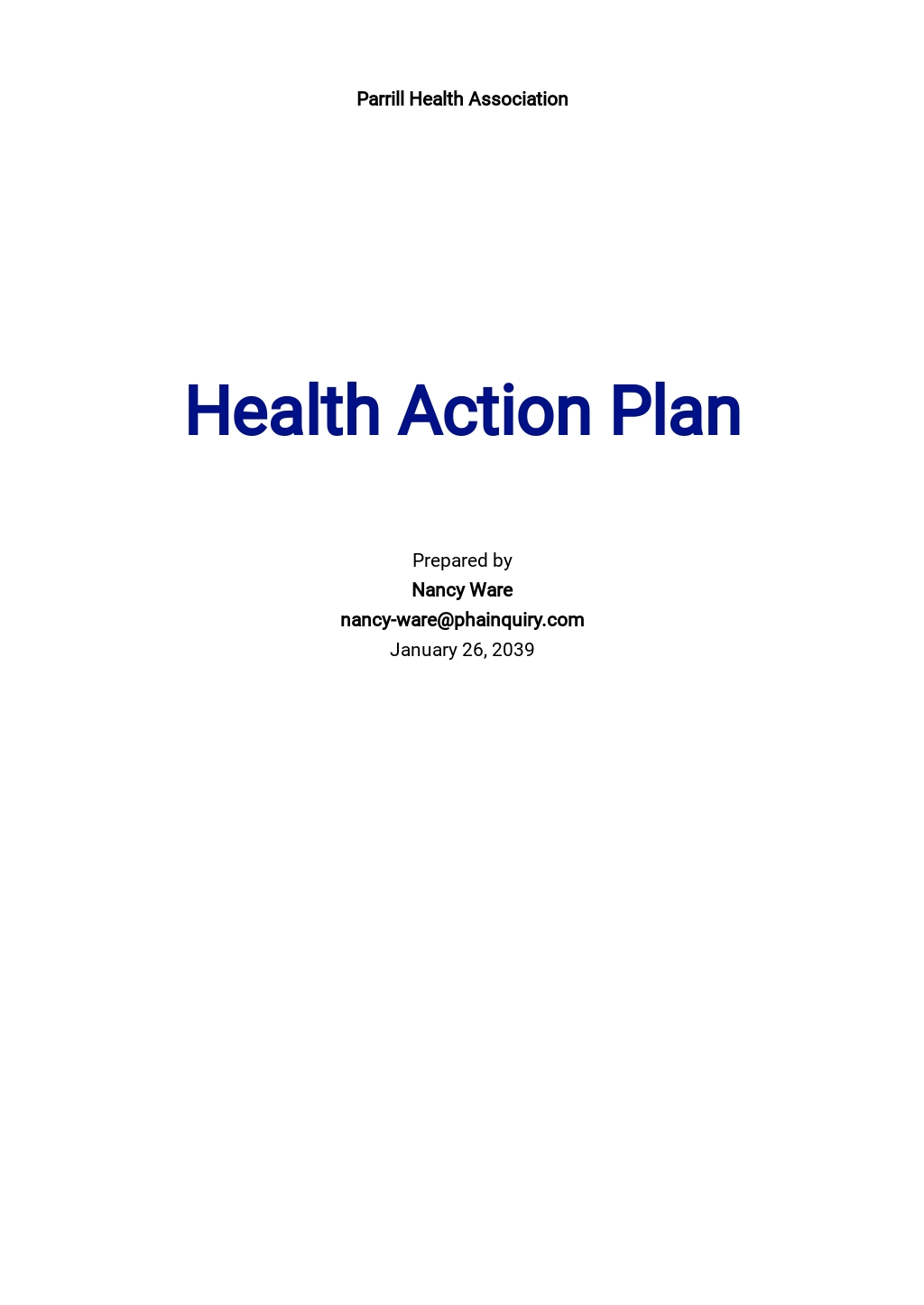 assignment 1.2 health action plan