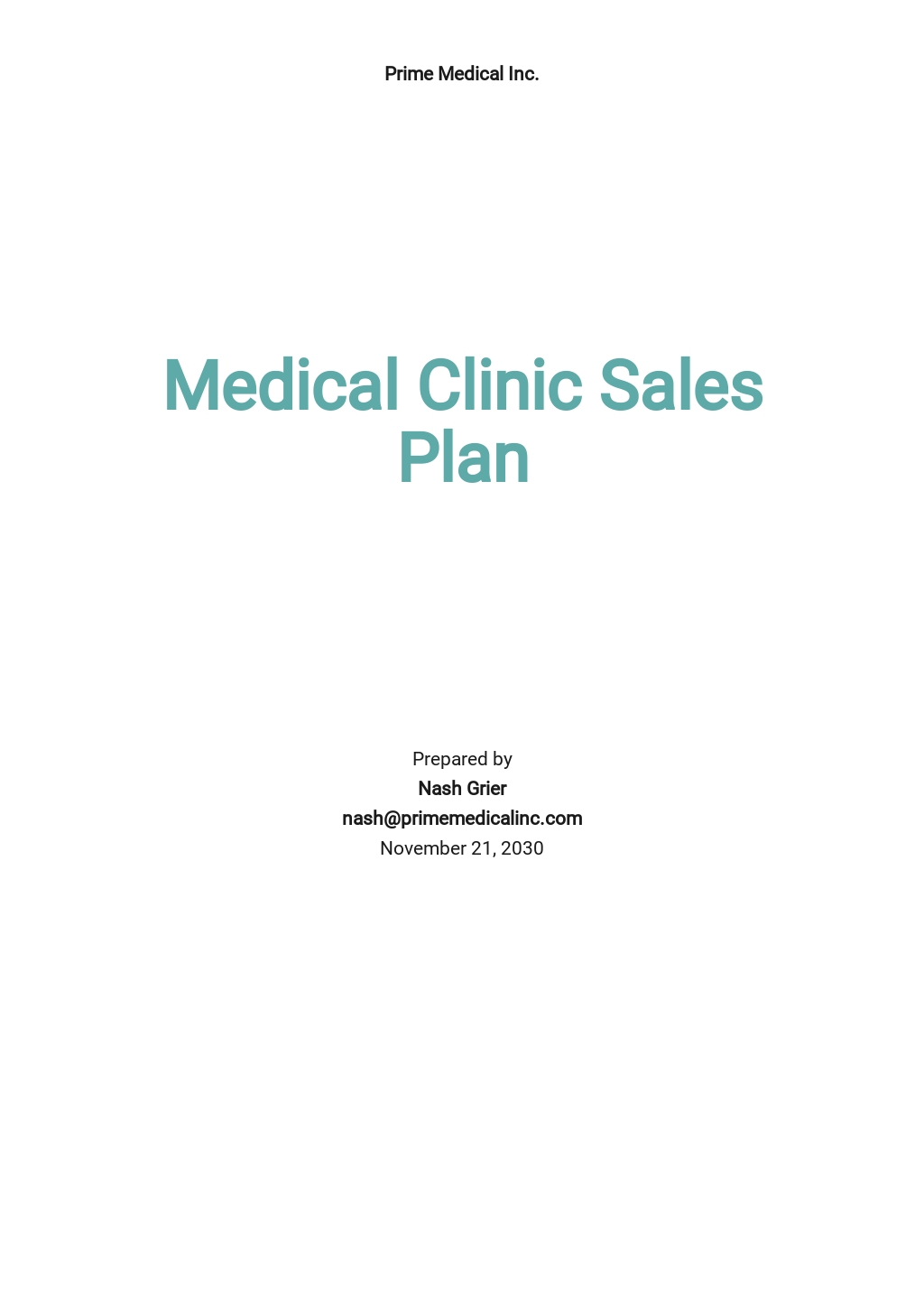 FREE Medical Plan Templates in PDF