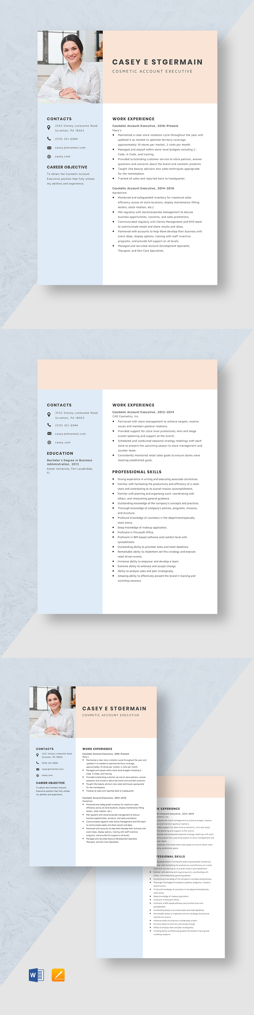 cosmetic-account-manager-resume-template-word-apple-pages-template