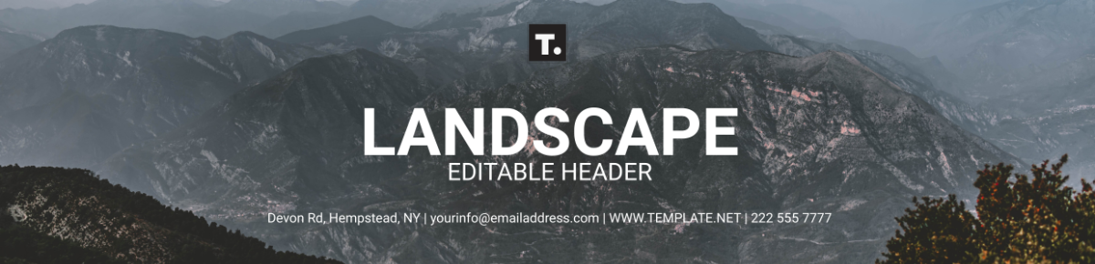 Landscape Editable Header