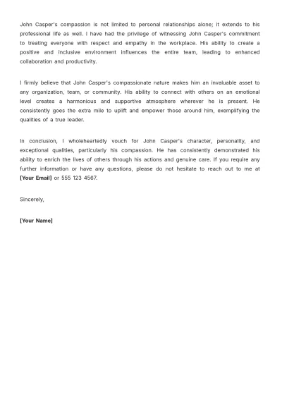 Free Declaration Of Character Letter Template to Edit Online