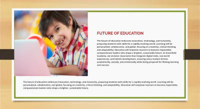 Free Sample Education Presentation Sample Template to Edit Online
