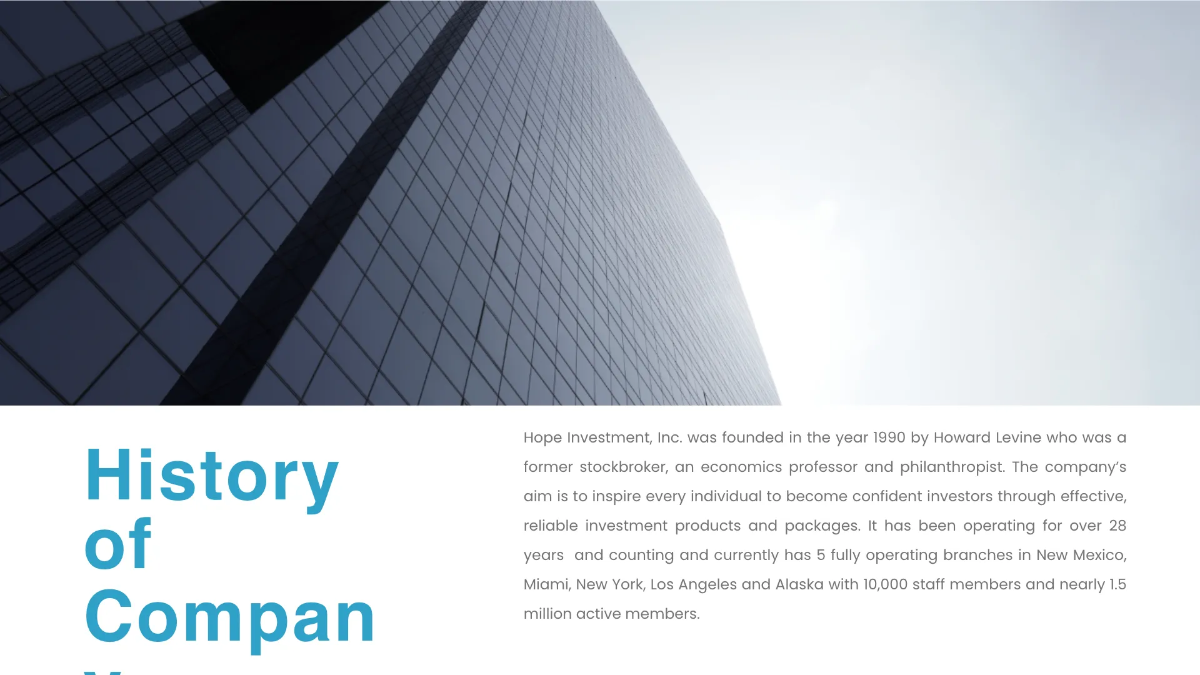 Free Investor Pitch Deck Presentation Template to Edit Online