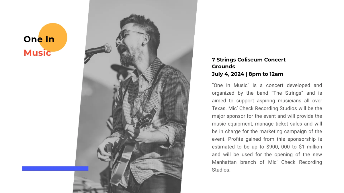 Free Sponsorship Pitch Deck Presentation Template to Edit Online