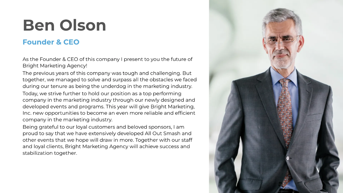 Free Marketing Presentation Template to Edit Online