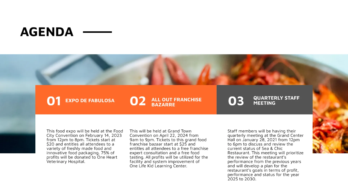 Free Restaurant Business Presentation Template to Edit Online