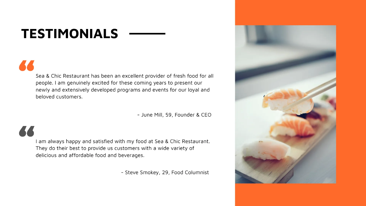 Free Restaurant Business Presentation Template to Edit Online