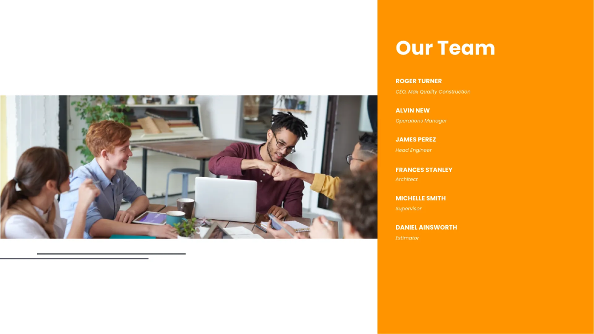 Free Creative Construction Presentation Template to Edit Online