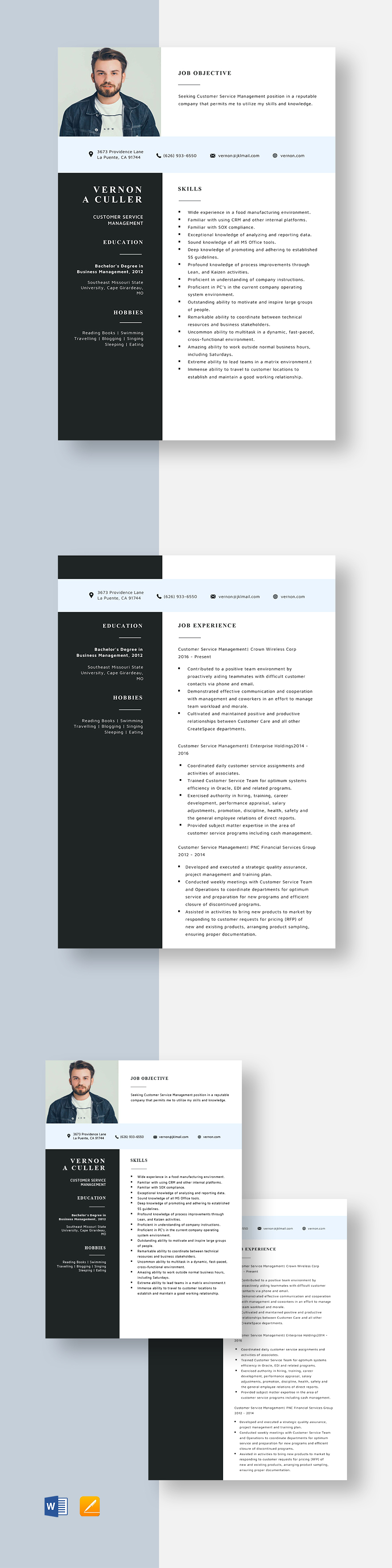 customer-service-resume-template-psd-template