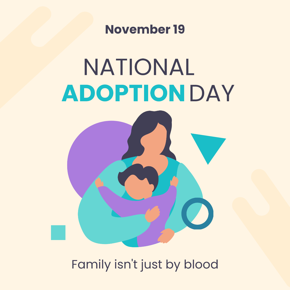 National Adoption Day Instagram Post Template