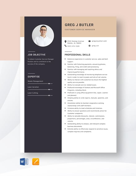 free downloads functional resume template customer service