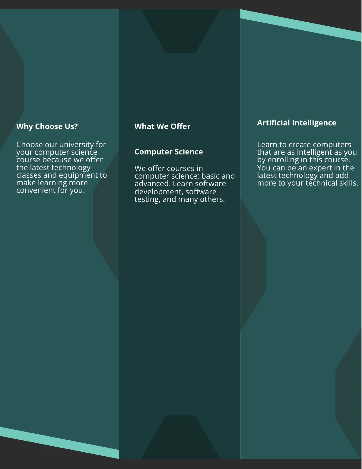 Free Computer Education Brochure Template to Edit Online