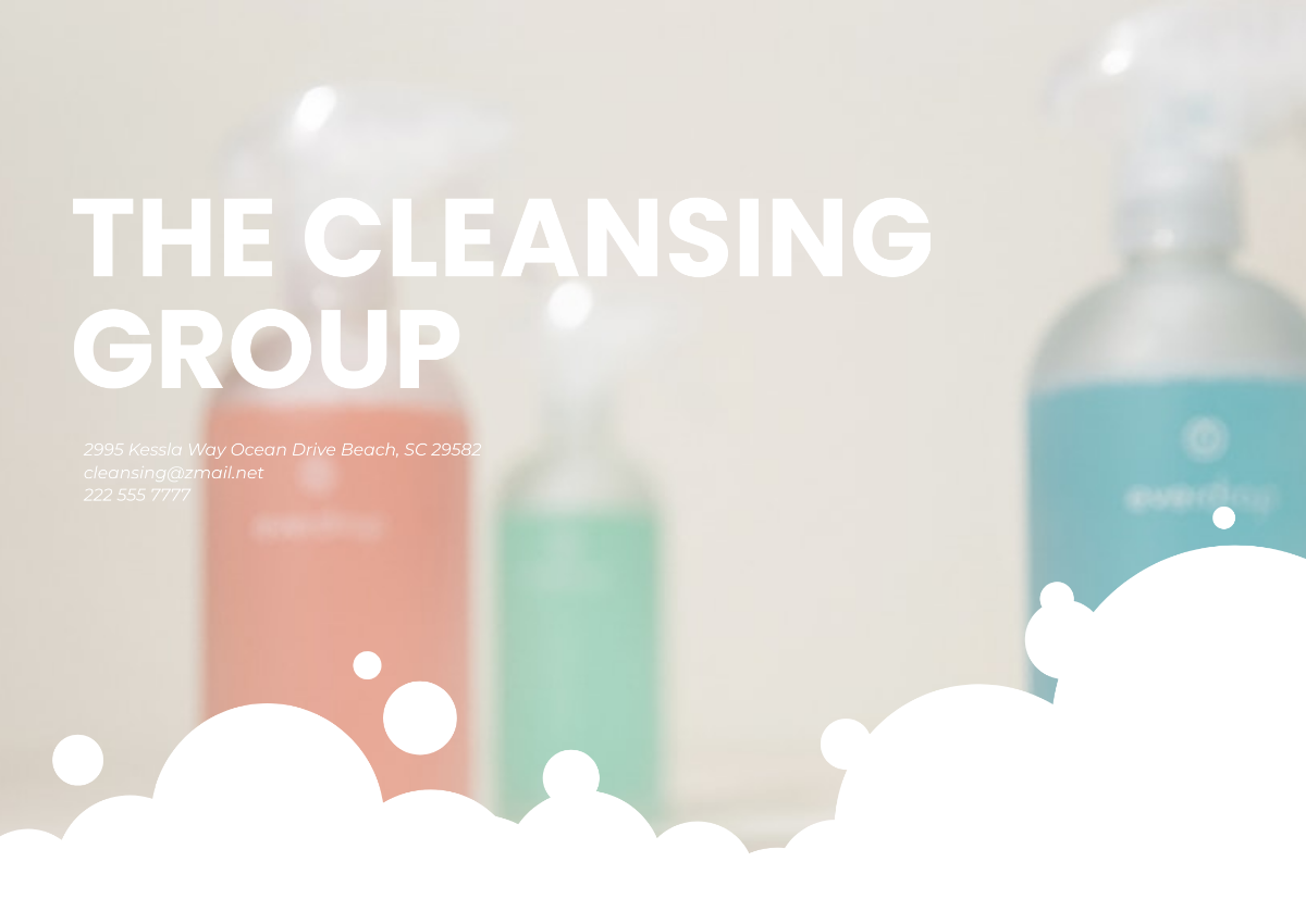 Free Cleaning Services Company Profile Template