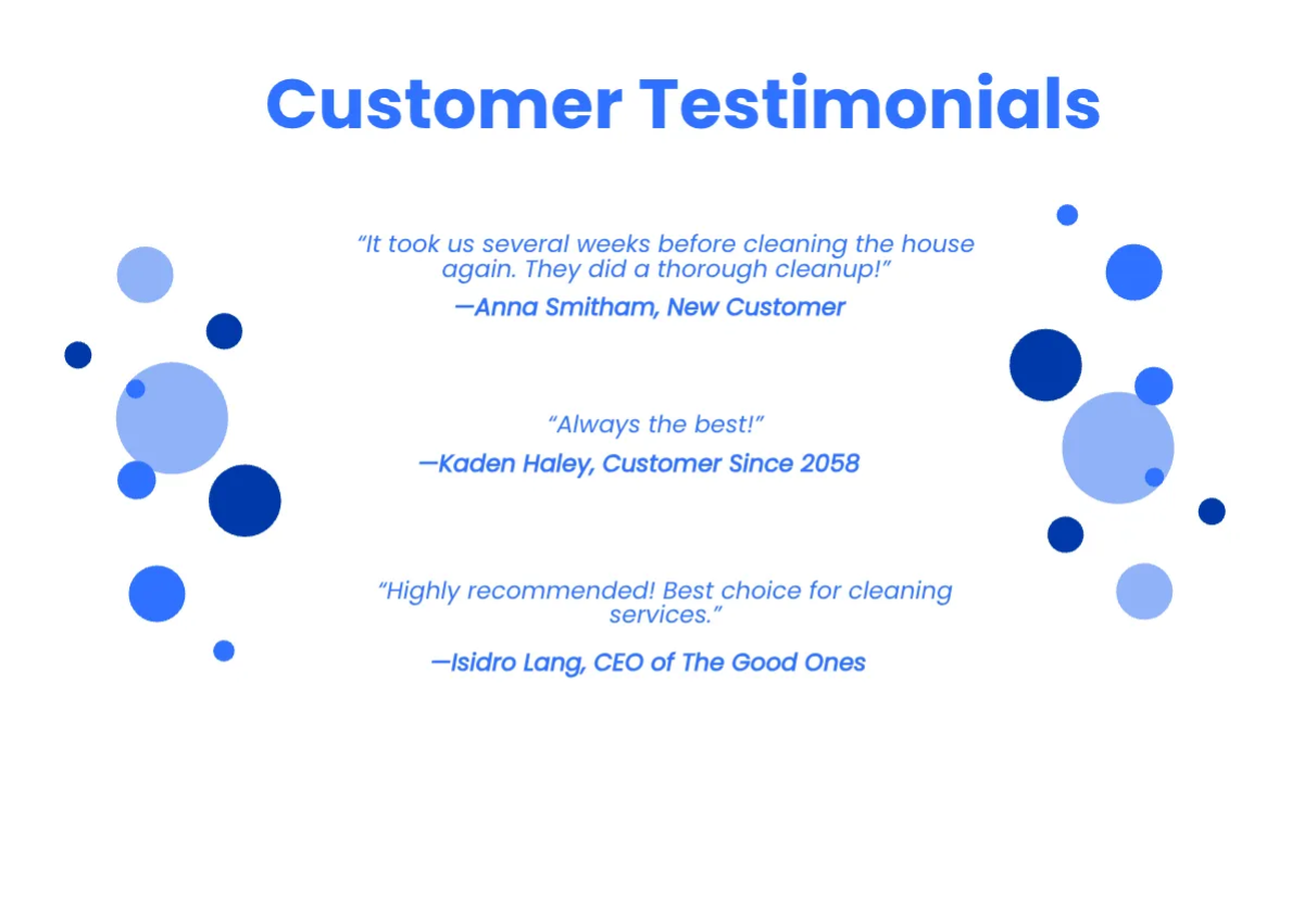 Free Small Cleaning Company Profile Template to Edit Online