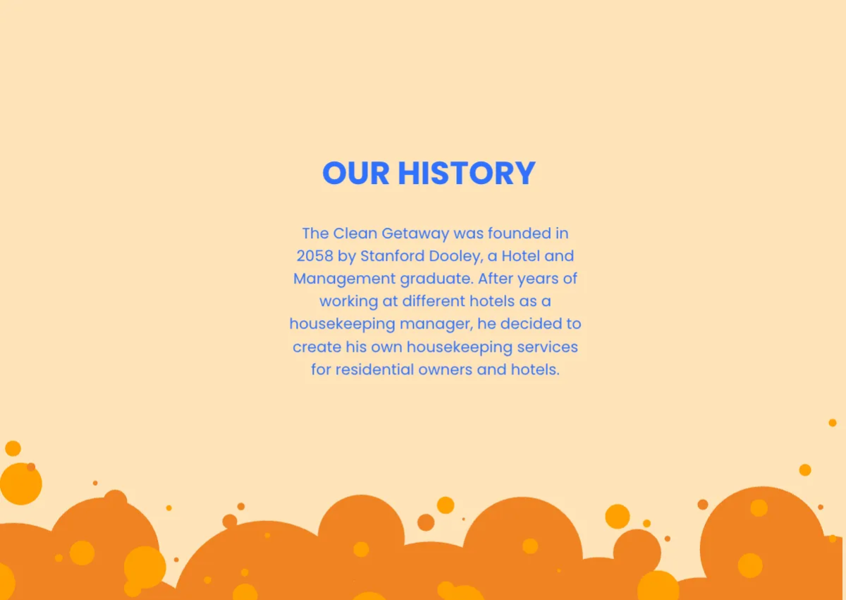 Free Small Cleaning Company Profile Template to Edit Online