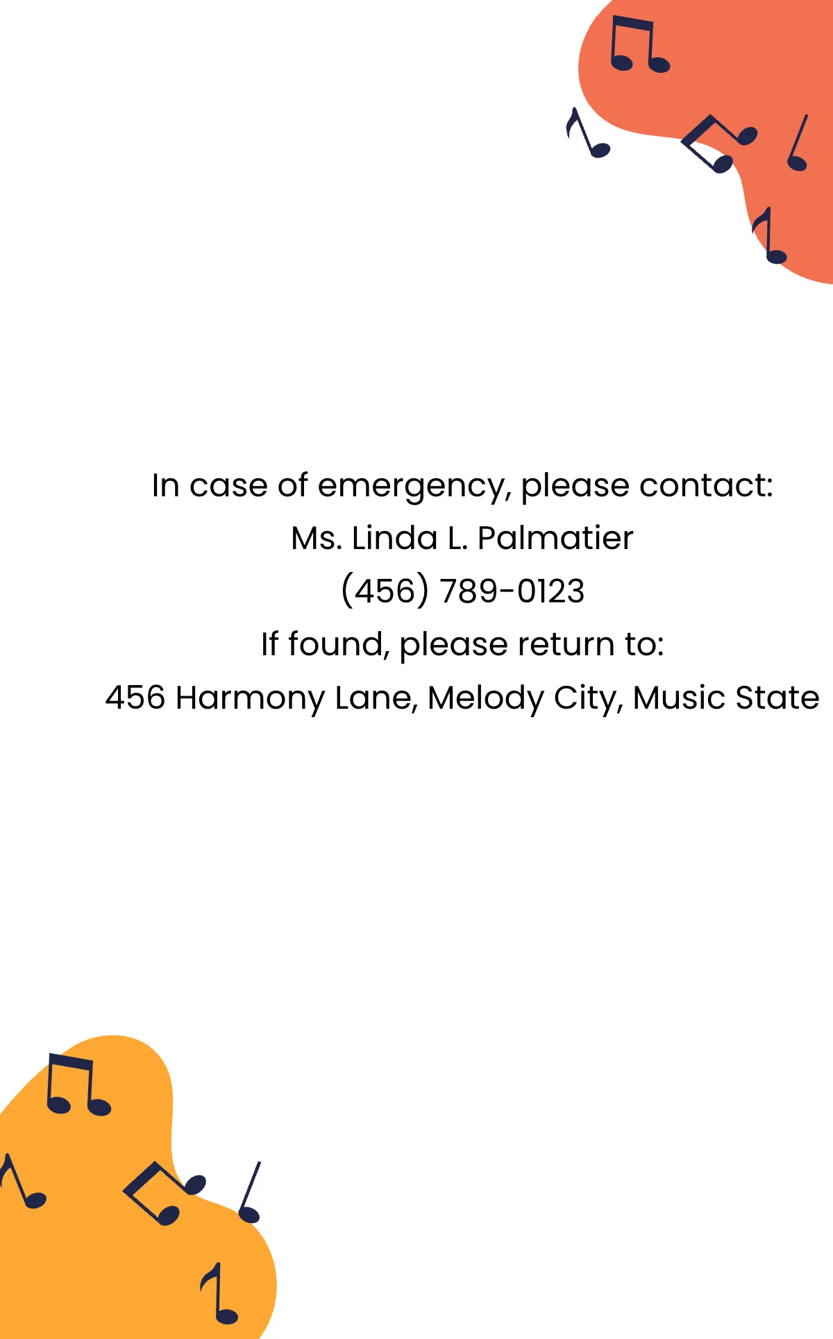 Free Music Teacher ID Card Template to Edit Online