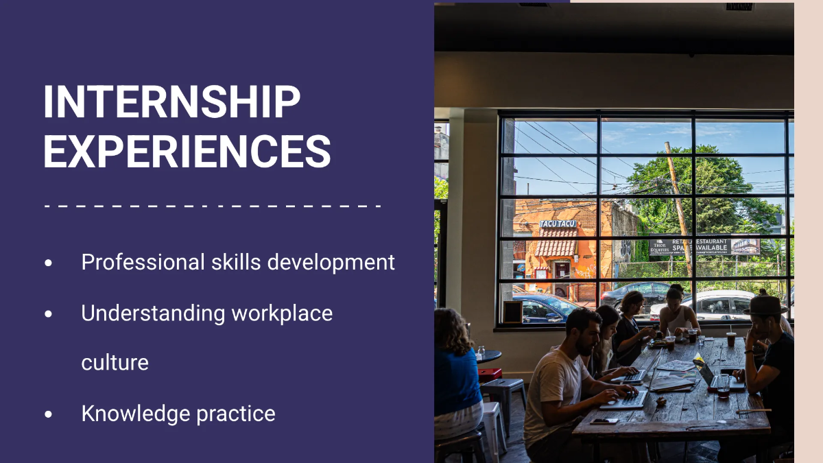 Free Internship Report Presentation Template to Edit Online