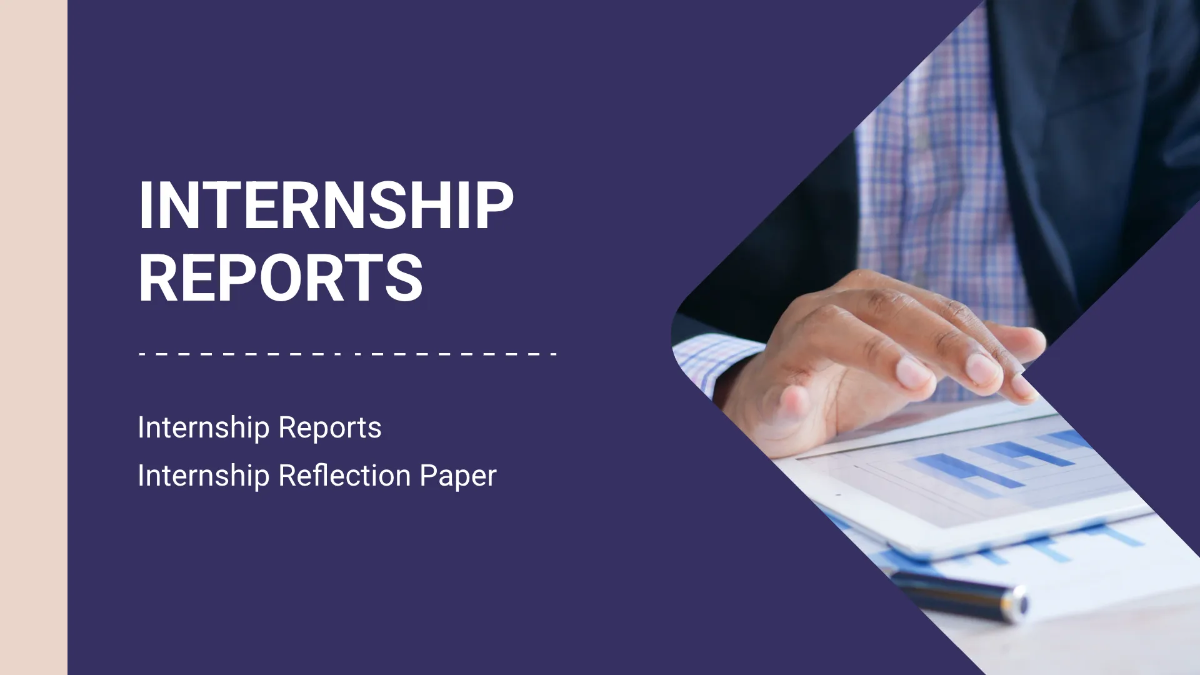 Free Internship Report Presentation Template to Edit Online