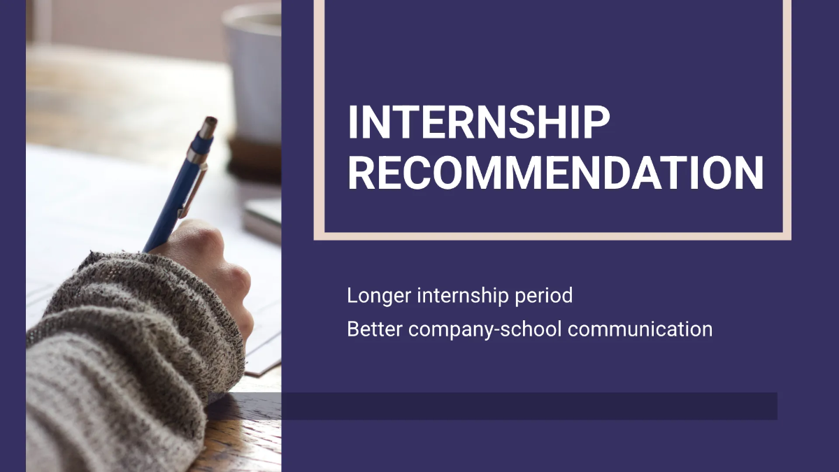 Free Internship Report Presentation Template to Edit Online