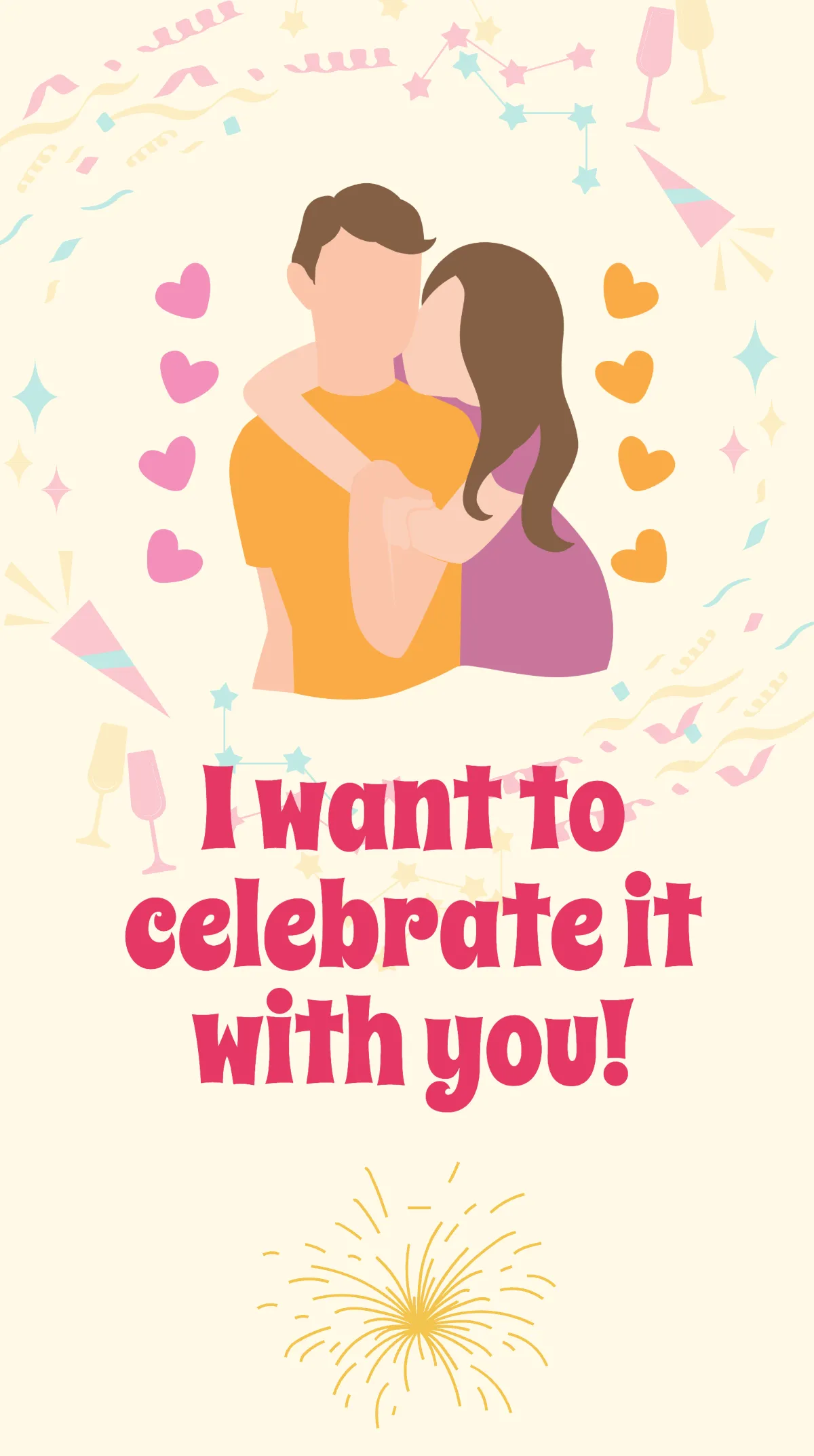 Free New Year's Day Instagram Story Template to Edit Online