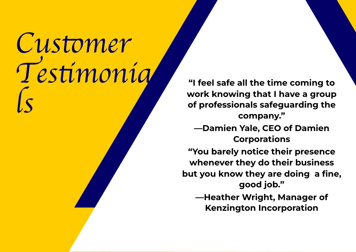 Free Security And Cleaning Company Profile Template to Edit Online