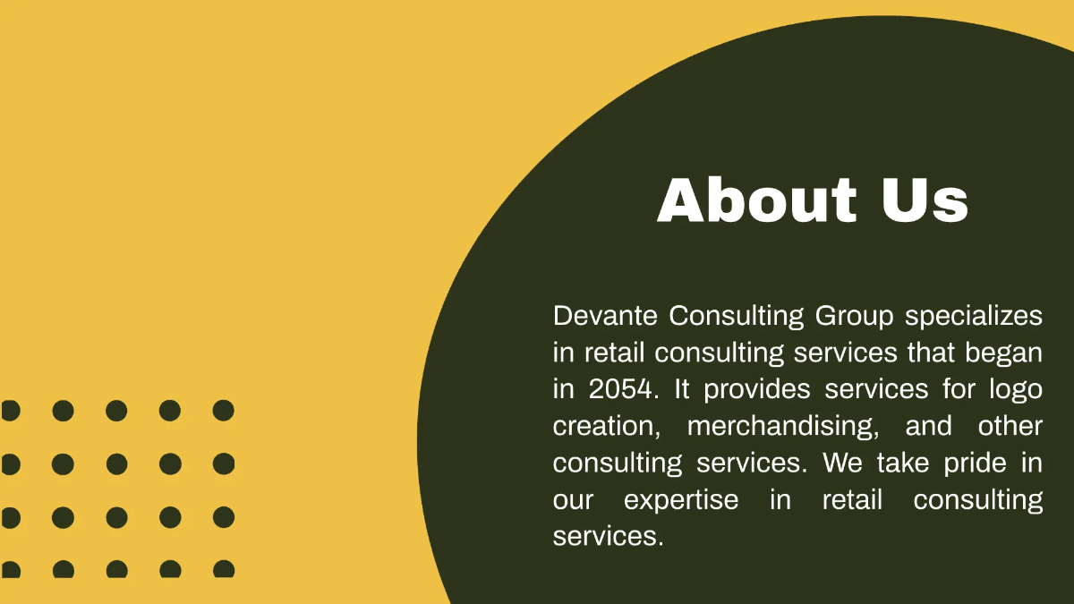 Free Consulting Services Company Profile Template to Edit Online