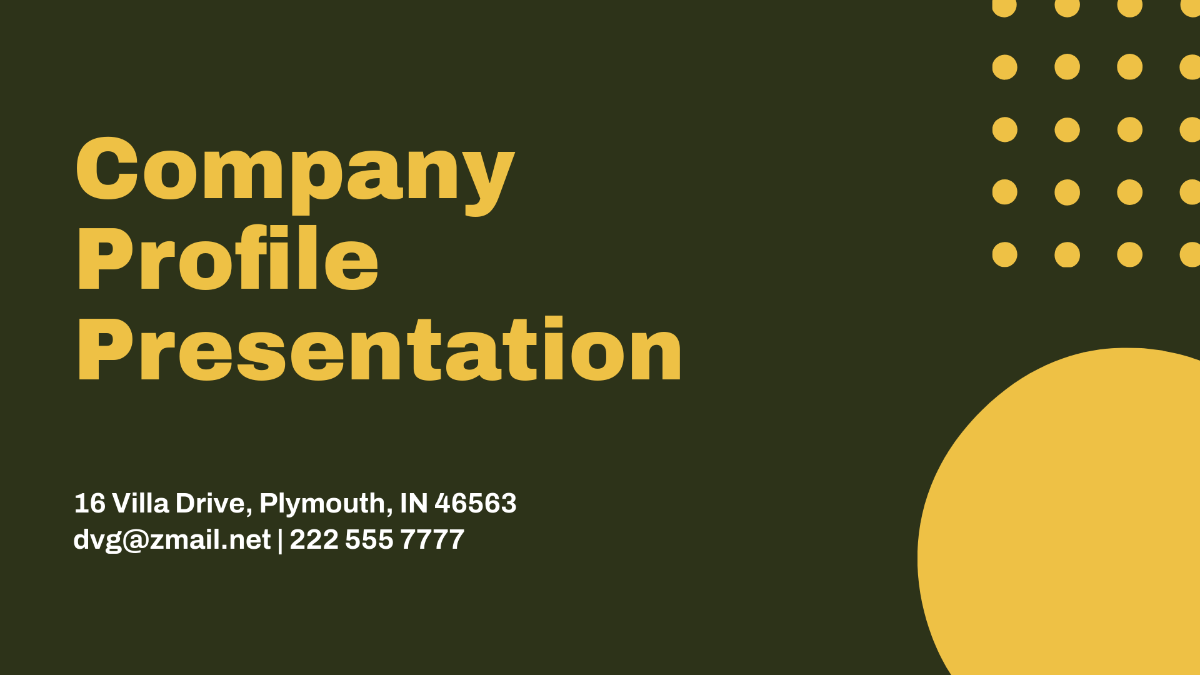 Free Consulting Services Company Profile Template