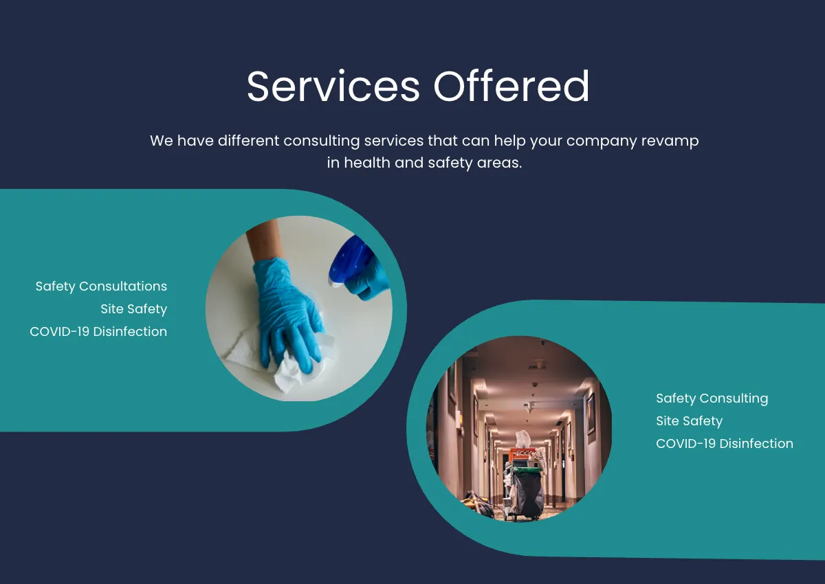 Free Health And Safety Consulting Company Profile Template to Edit Online