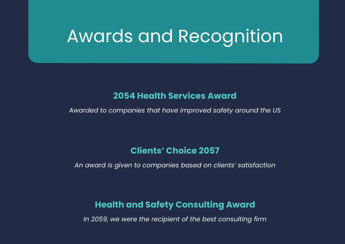 Free Health And Safety Consulting Company Profile Template to Edit Online