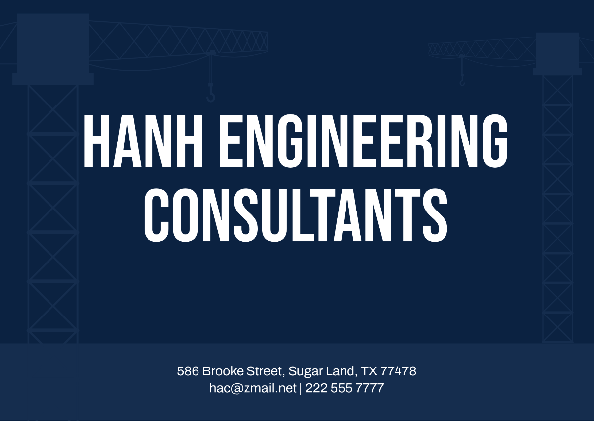 Engineering Consulting Company Profile Template