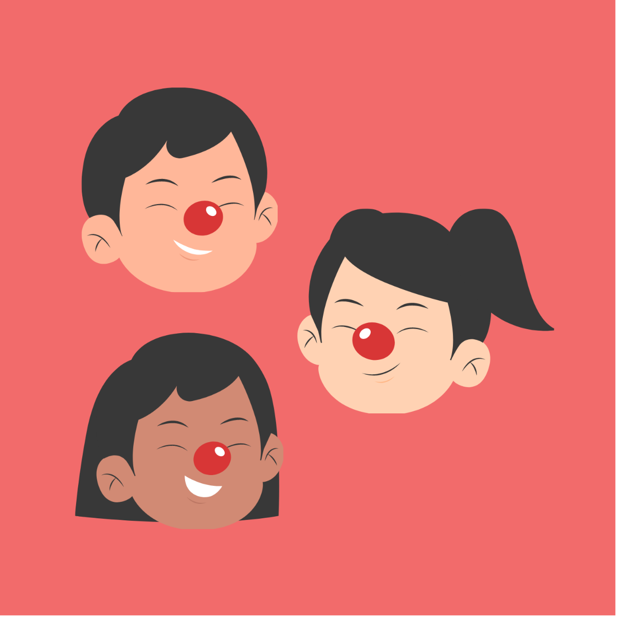 Red Nose Day Illustration Template