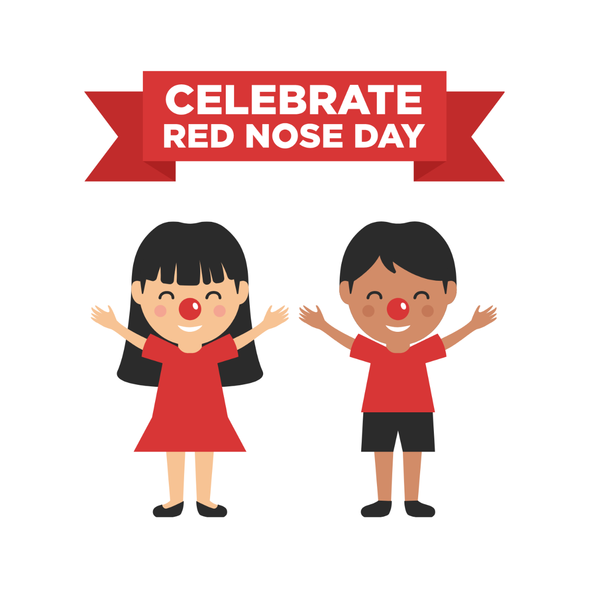 Red Nose Day Celebration Vector Template