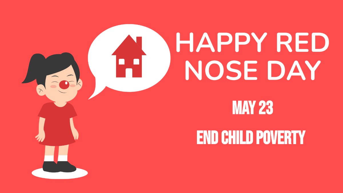 Red Nose Day Flyer Background Template