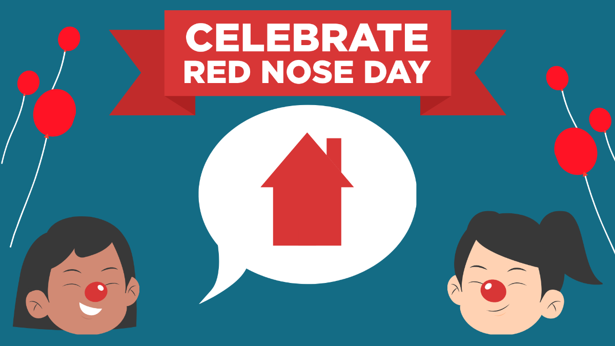 Red Nose Day Wallpaper Background Template