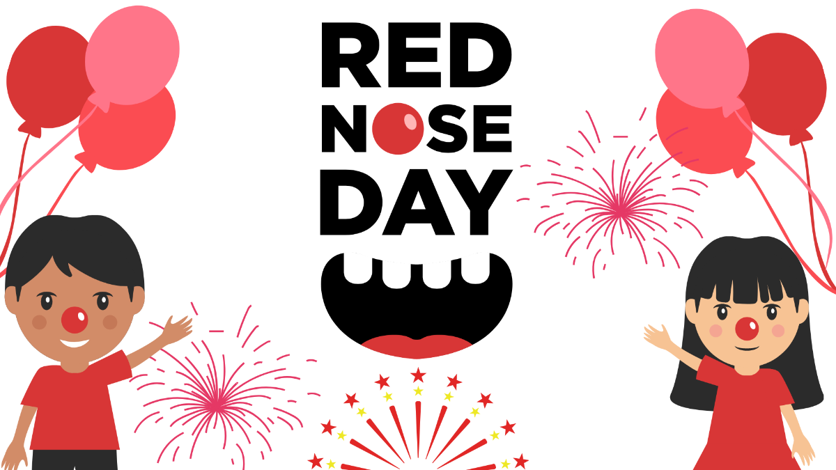 High Resolution Red Nose Day Background Template