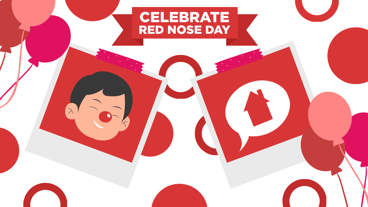 Free Red Nose Day Image Background Template